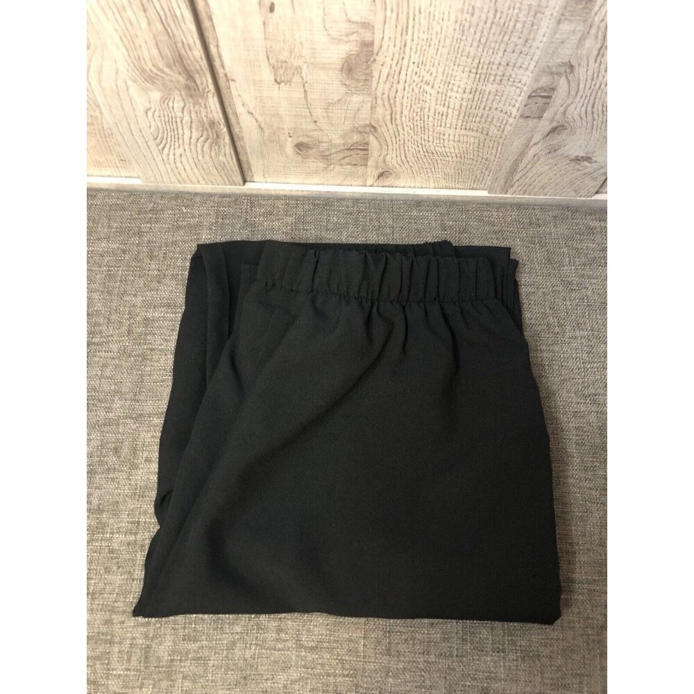 Womens Elisabeth Williams Black Elastic Waist Dress Pants Size Medium. D35
